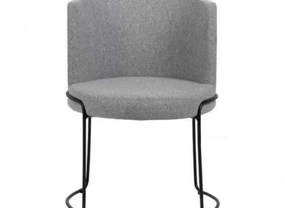 Chair Modern Upholstered Dining Room Chairs Fabric Color Grey 1-Seater New